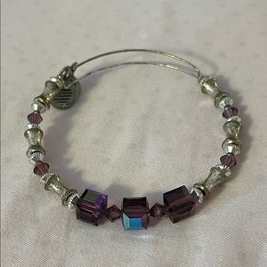 Alex & Ani Purple Beaded Bangle Bracelet